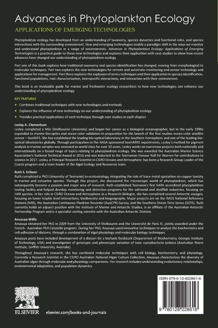 Rückseite: 9780128228616 | Advances in Phytoplankton Ecology | Lesley Clementson (u. a.) | Buch