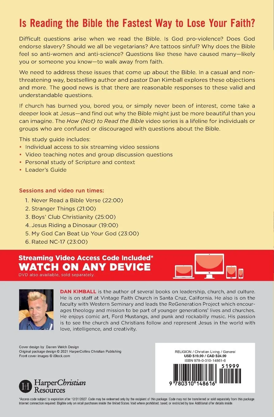 Rückseite: 9780310148616 | How (Not) to Read the Bible Study Guide Plus Streaming Video | Kimball