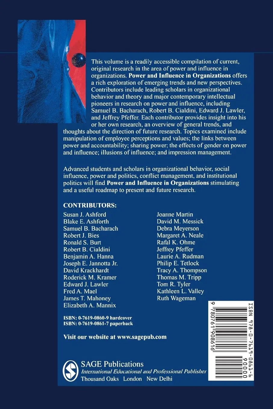 Rückseite: 9780761908616 | Power and Influence in Organizations | Roderick M. Kramer (u. a.)