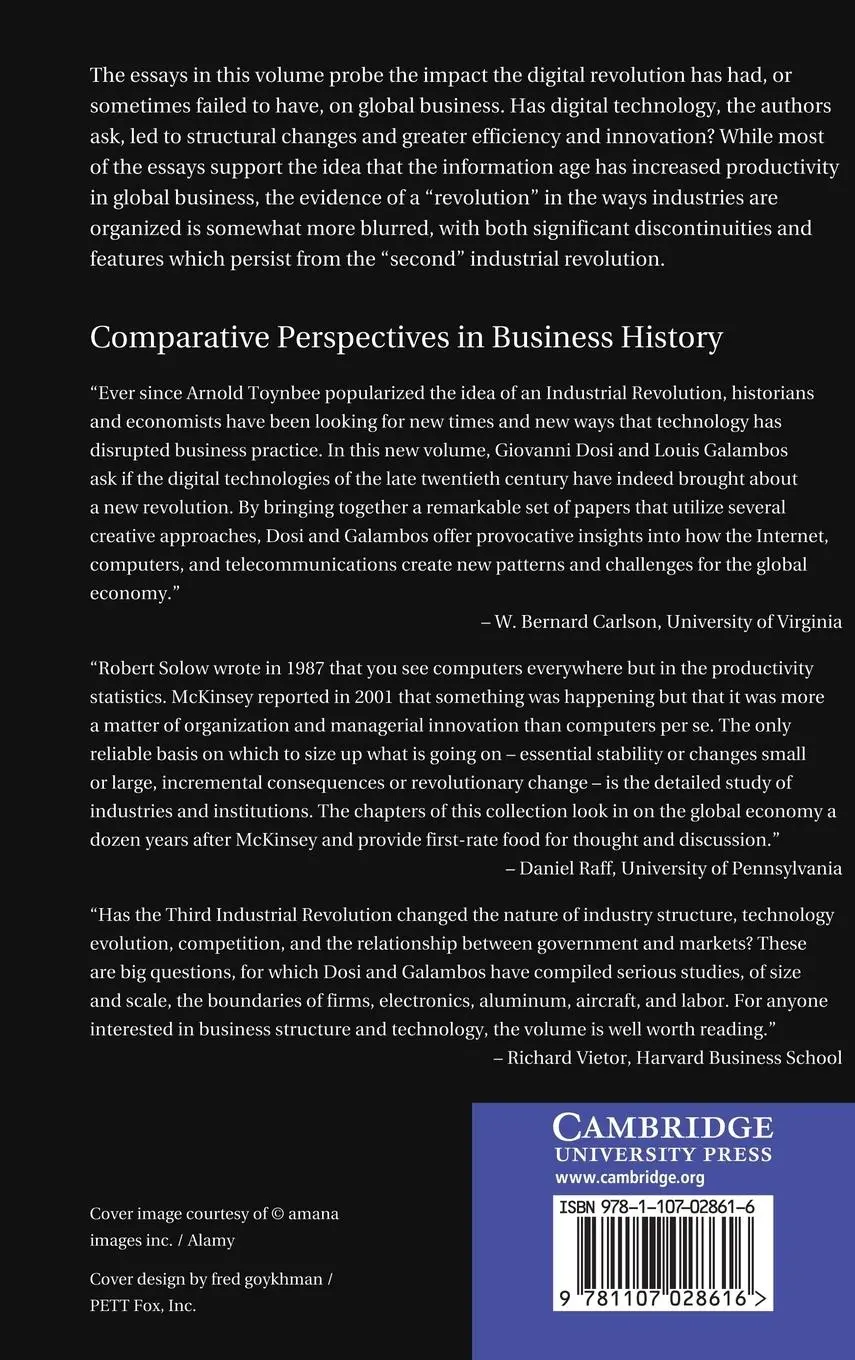 Rückseite: 9781107028616 | The Third Industrial Revolution in Global Business | Dosi (u. a.)