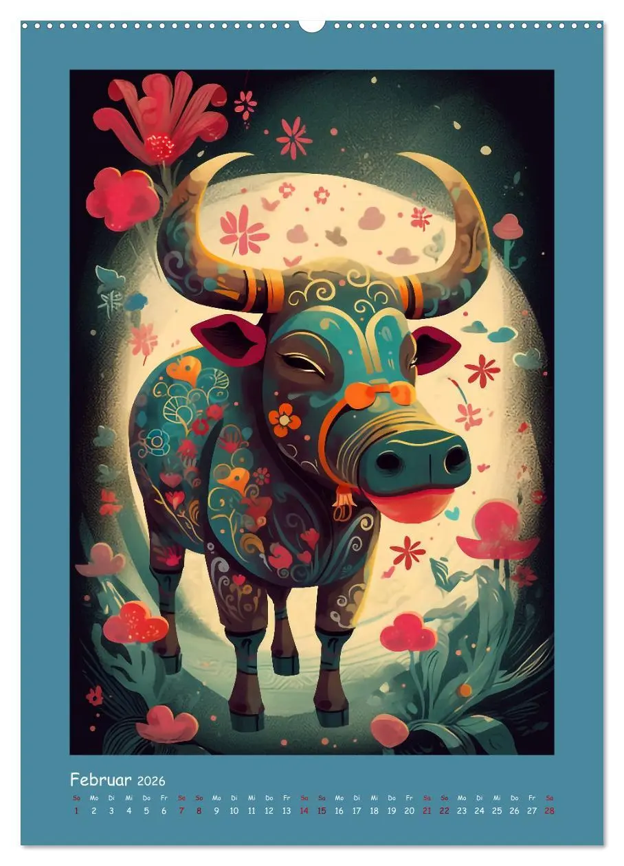 Bild: 9783516318616 | Chinesischer Tierkreis (Wandkalender 2026 DIN A2 hoch), CALVENDO...