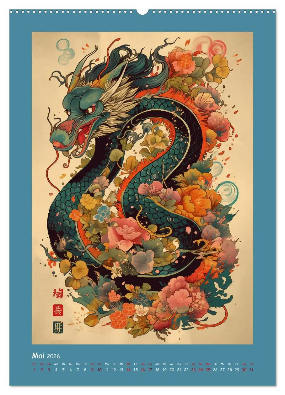 Bild: 9783516318616 | Chinesischer Tierkreis (Wandkalender 2026 DIN A2 hoch), CALVENDO...