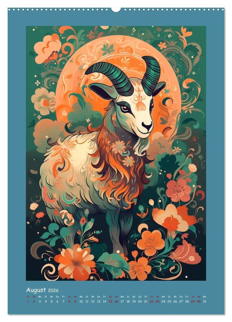 Bild: 9783516318616 | Chinesischer Tierkreis (Wandkalender 2026 DIN A2 hoch), CALVENDO...