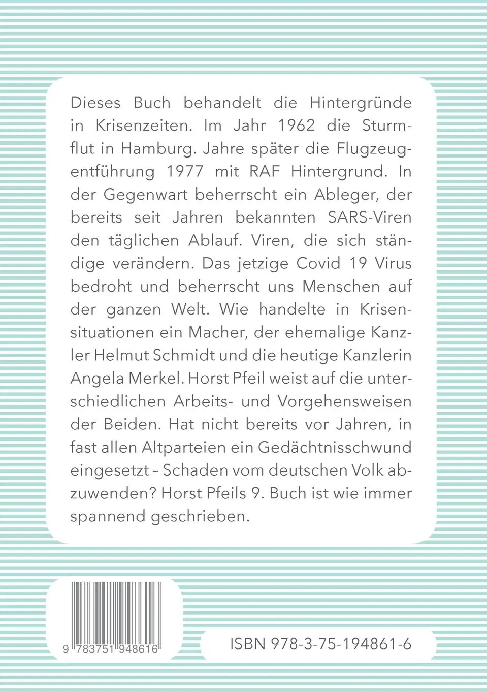 Rückseite: 9783751948616 | Die Krönung | Horst Pfeil | Taschenbuch | 92 S. | Deutsch | 2020