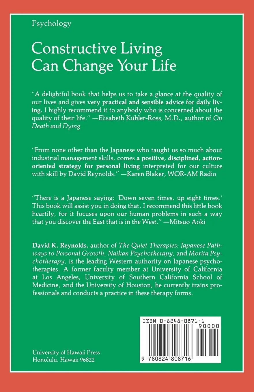 Rückseite: 9780824808716 | Constructive Living | David K Reynolds | Taschenbuch | Englisch | 1984