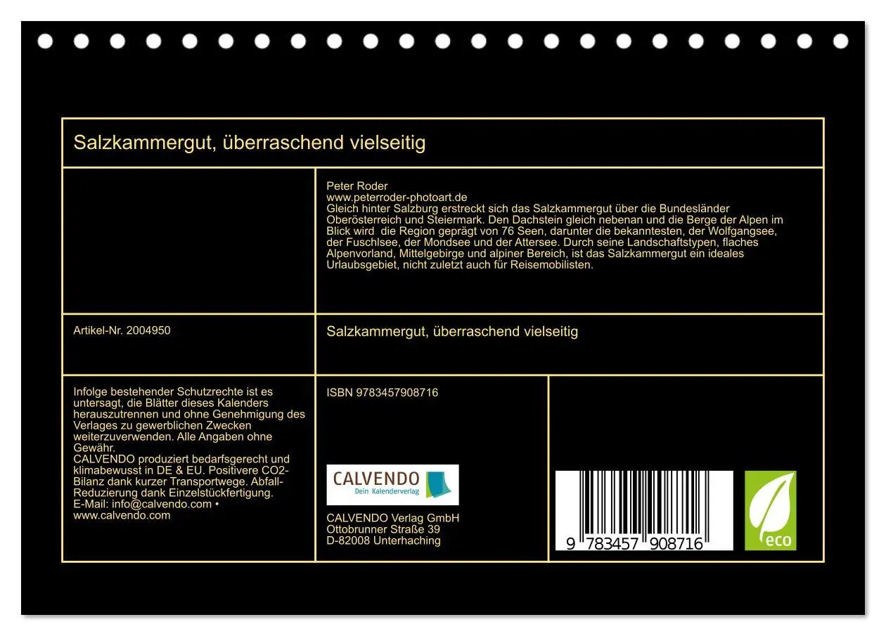 Bild: 9783457908716 | Salzkammergut, überraschend vielseitig (Tischkalender 2026 DIN A5...