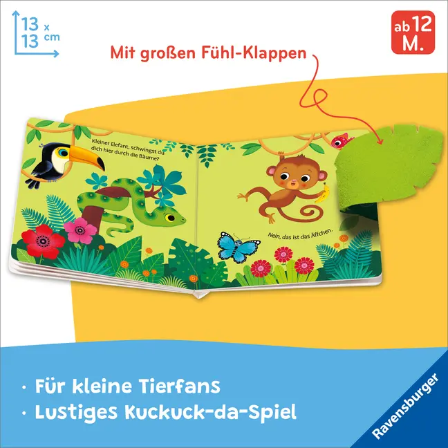 Bild: 9783473438716 | Wo bist du, kleiner Elefant? | Mit großen Fühl-Klappen | Klara Tünner