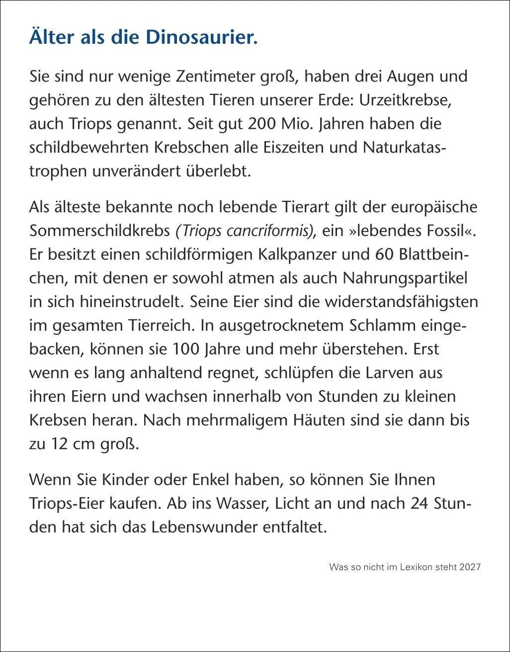 Bild: 9783840038716 | Was so nicht im Lexikon steht Tagesabreißkalender 2027 -...