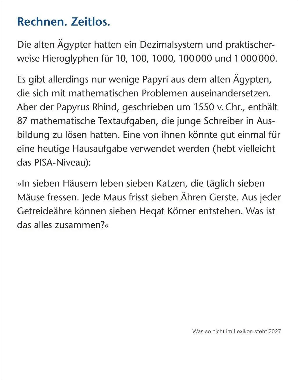 Bild: 9783840038716 | Was so nicht im Lexikon steht Tagesabreißkalender 2027 -...