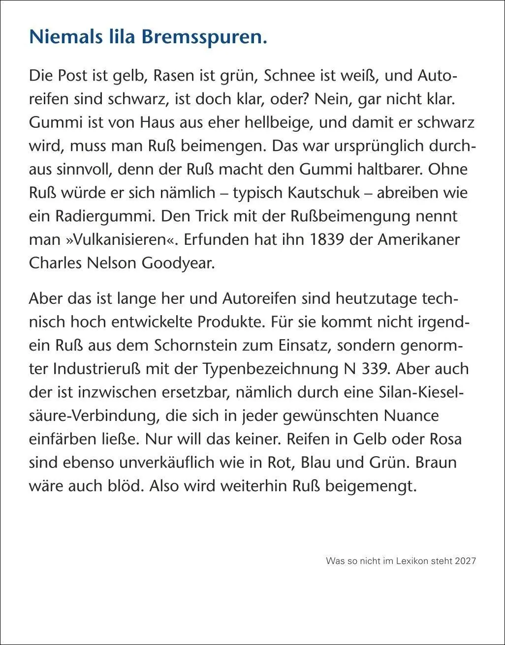 Bild: 9783840038716 | Was so nicht im Lexikon steht Tagesabreißkalender 2027 -...