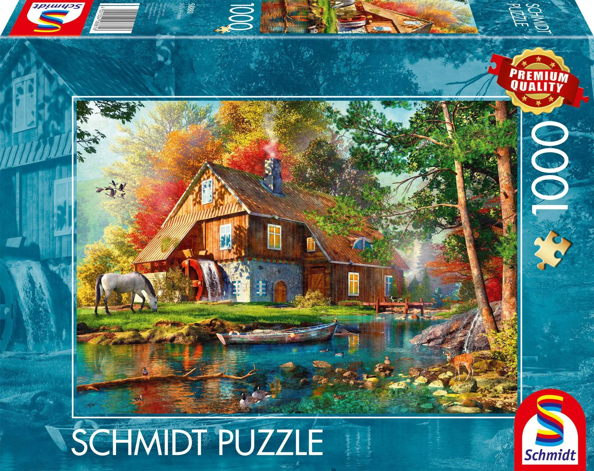 Cover: 4001504588816 | Wassermühle im Herbst | Puzzle Standard 1000 Teile | Spiel | 58881