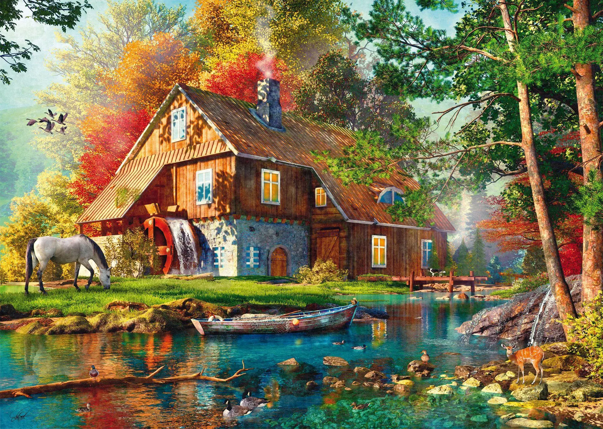 Bild: 4001504588816 | Wassermühle im Herbst | Puzzle Standard 1000 Teile | Spiel | 58881