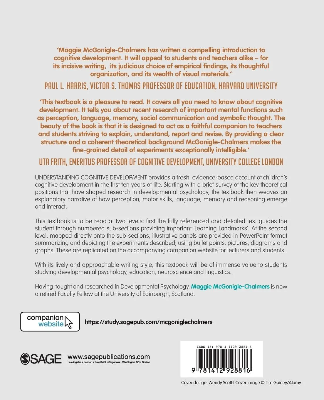 Rückseite: 9781412928816 | Understanding Cognitive Development | Maggie Mcgonigle-Chalmers | Buch