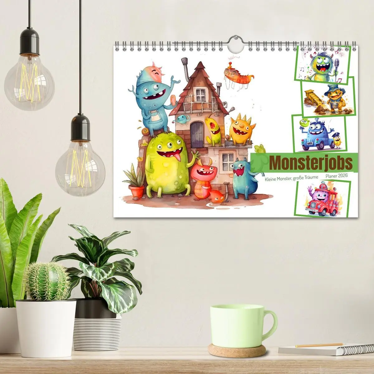 Bild: 9783457378816 | Monsterjobs - Kleine Monster, große Träume (Wandkalender 2026 DIN...
