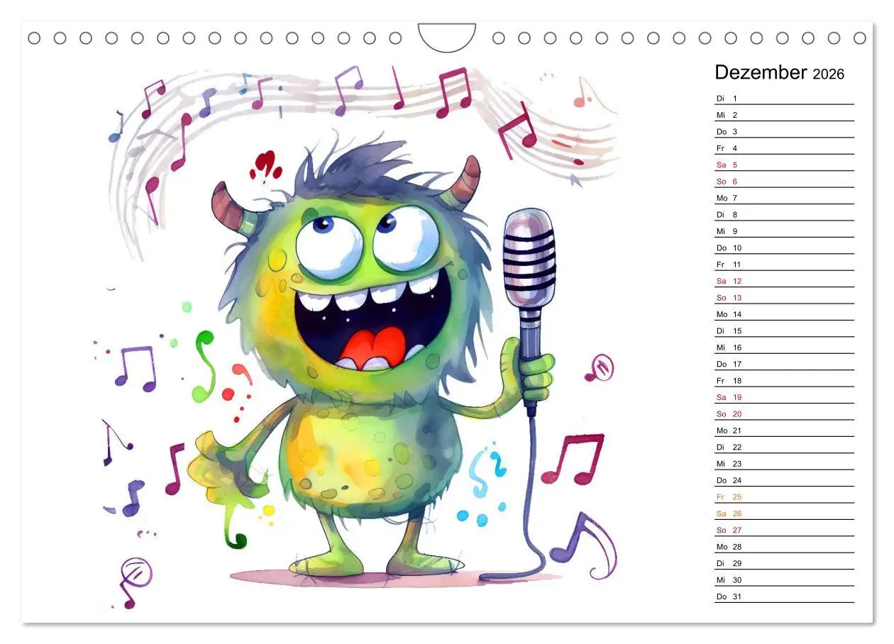 Bild: 9783457378816 | Monsterjobs - Kleine Monster, große Träume (Wandkalender 2026 DIN...