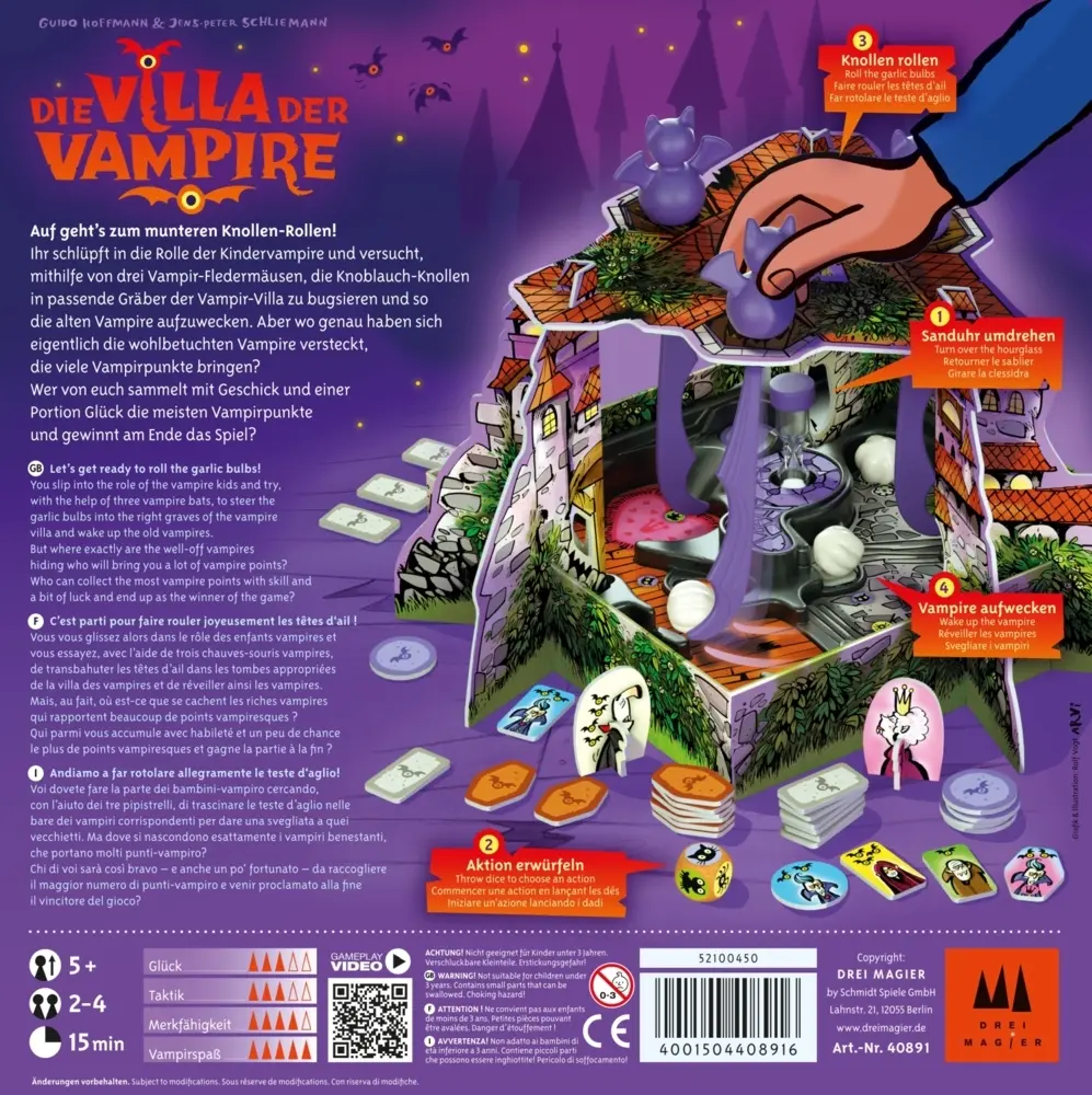 Bild: 4001504408916 | Villa der Vampire (Kinderspiele) | DREI MAGIER® SPIELE | Spiel | 40891