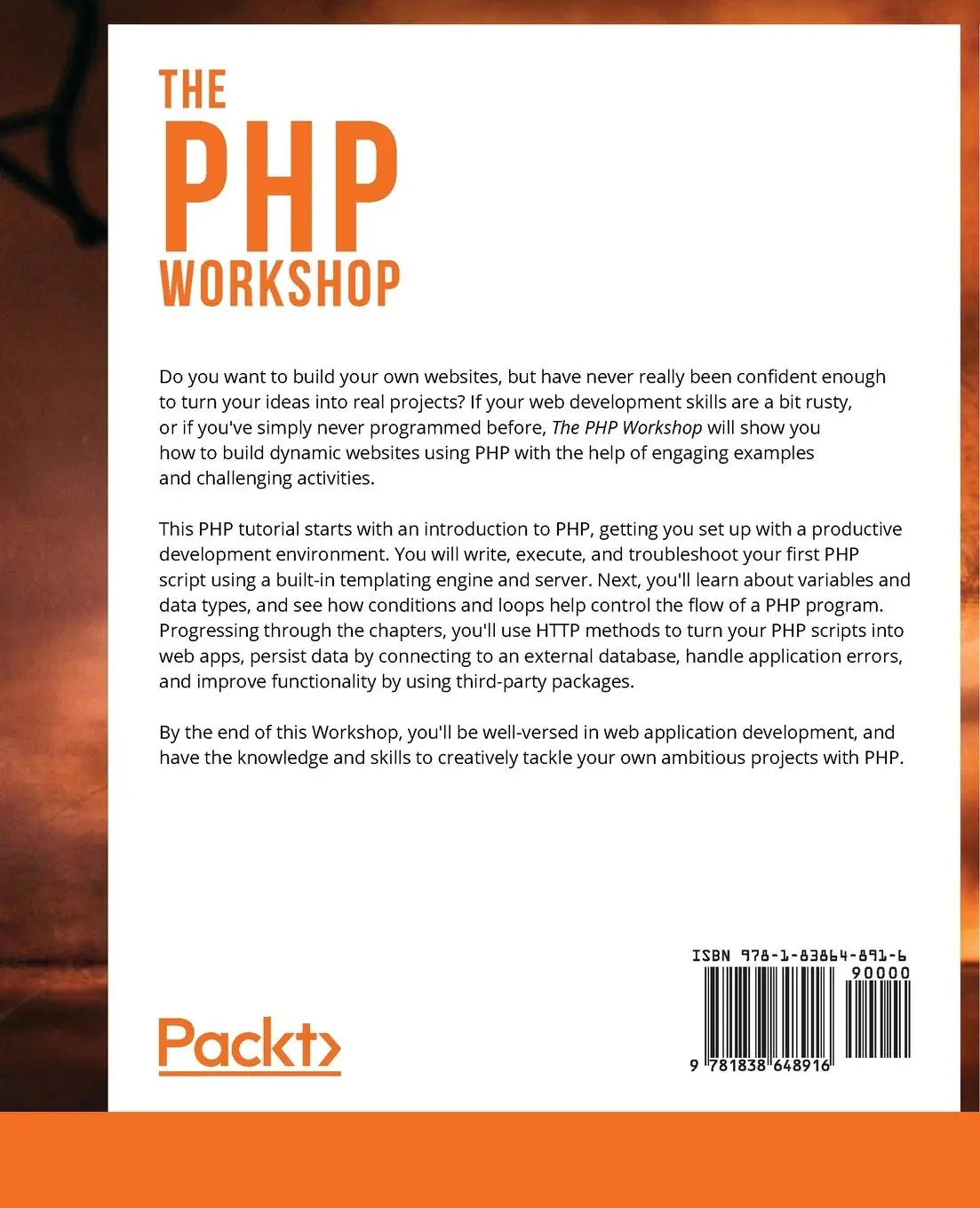 Rückseite: 9781838648916 | The PHP Workshop | Alexandru Busuioc (u. a.) | Taschenbuch | Englisch