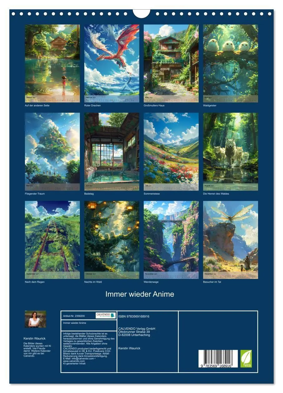 Bild: 9783569168916 | Immer wieder Anime (Wandkalender 2027 DIN A3 hoch), CALVENDO...