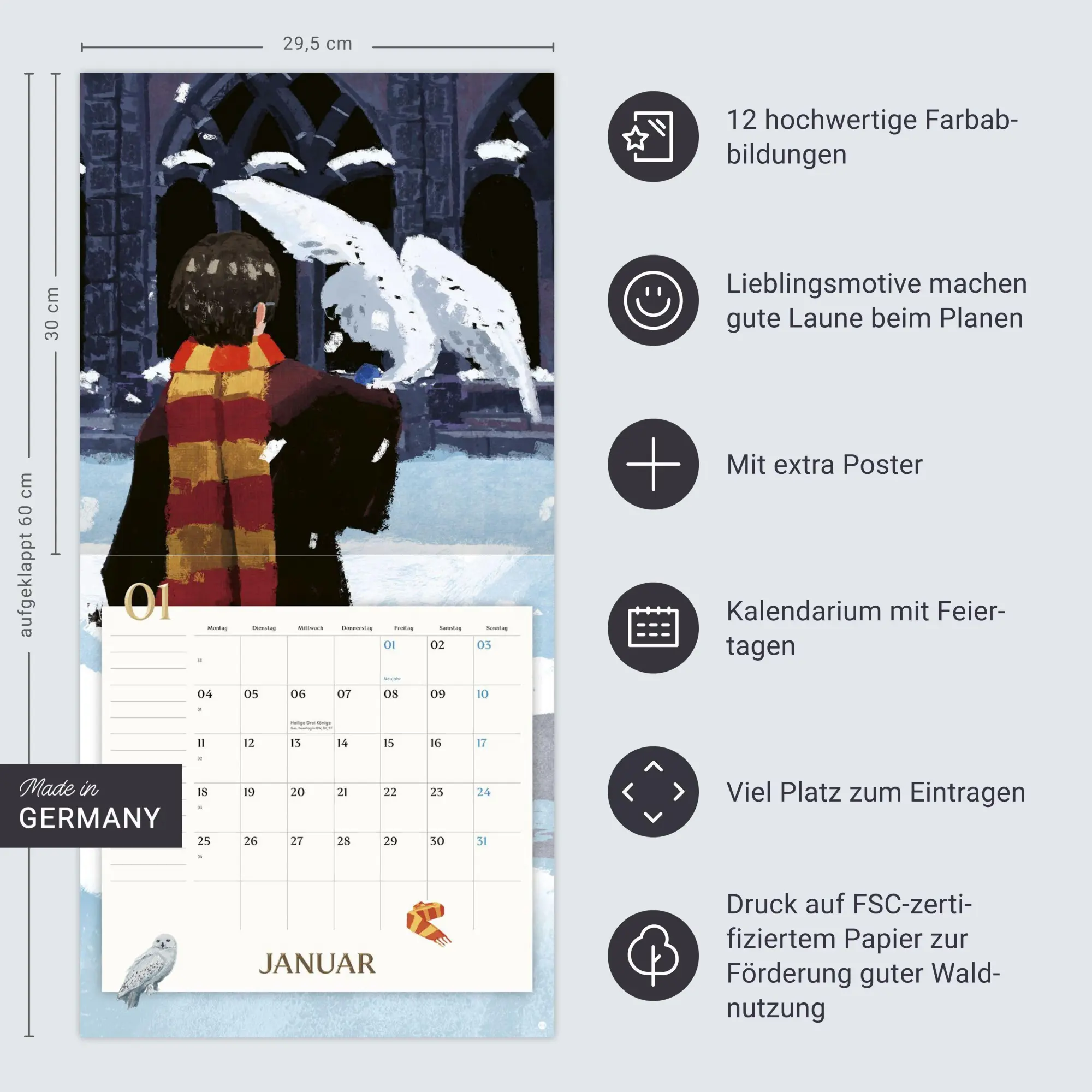 Bild: 9783756418916 | Harry Potter Broschurkalender 2027 | Kalender | 28 S. | Deutsch | 2027