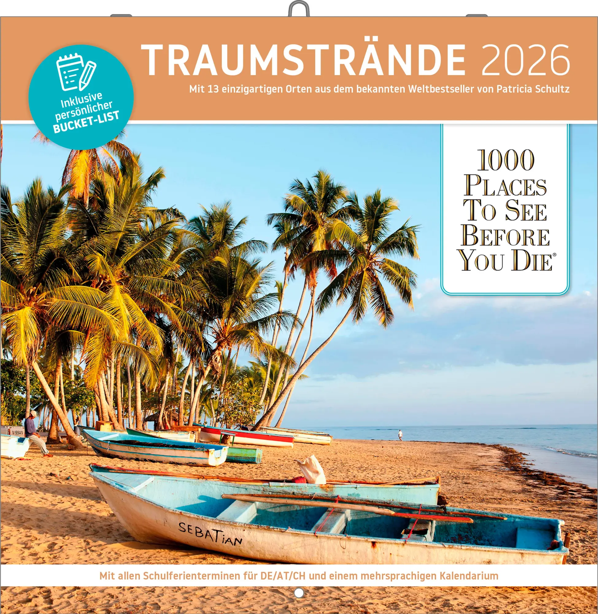 Cover: 9783961418916 | Traumstrände | 1000 Places Broschürenkalender | Schulz Andreas | 28 S.