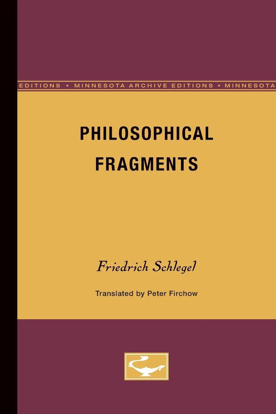 Cover: 9780816619016 | Philosophical Fragments | Friedrich Schlegel | Taschenbuch | Englisch
