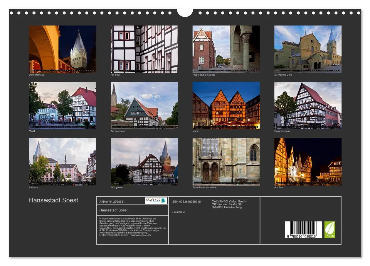 Bild: 9783516039016 | Hansestadt Soest (Wandkalender 2026 DIN A3 quer), CALVENDO...