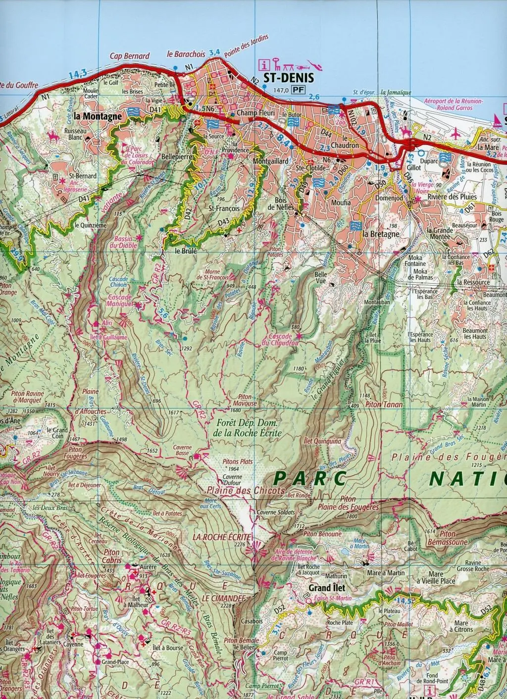 Bild: 9782758549116 | La Réunion 1:75 000 | (Land-)Karte | IGN Cartes DOM | Französisch