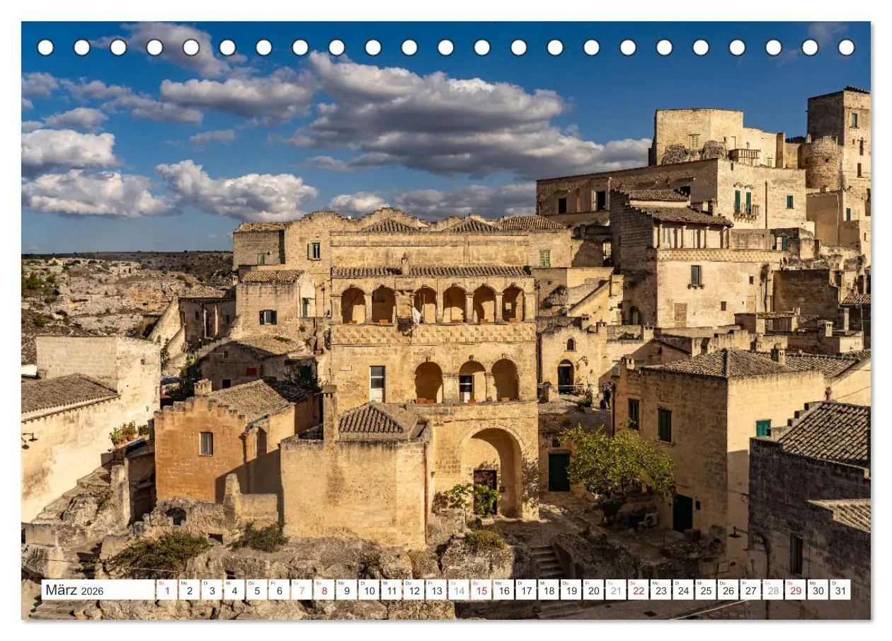 Bild: 9783457319116 | Italiens Welterbe Matera (Tischkalender 2026 DIN A5 quer), CALVENDO...