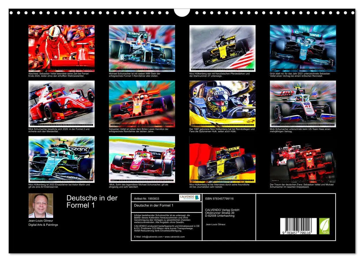 Bild: 9783457799116 | Deutsche in der Formel 1 (Wandkalender 2026 DIN A3 quer), CALVENDO...