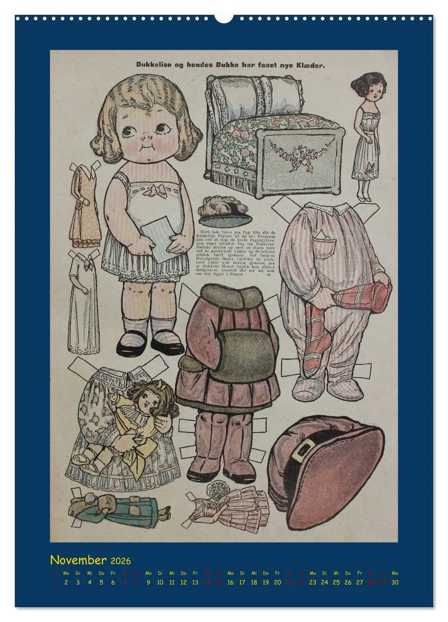 Bild: 9783516409116 | Dukke Lise Kalender - Anziehpuppen aus Papier (Wandkalender 2026...