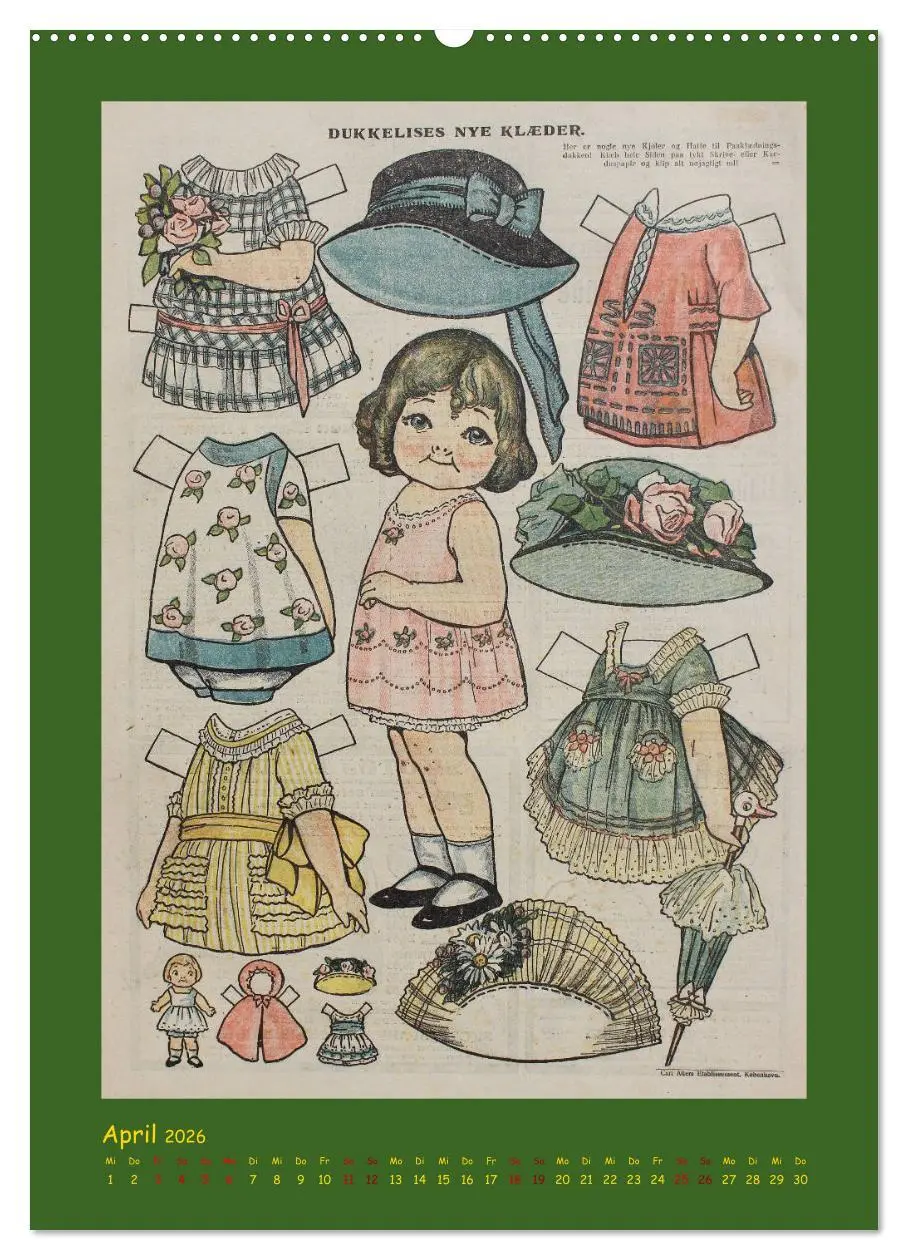 Bild: 9783516409116 | Dukke Lise Kalender - Anziehpuppen aus Papier (Wandkalender 2026...