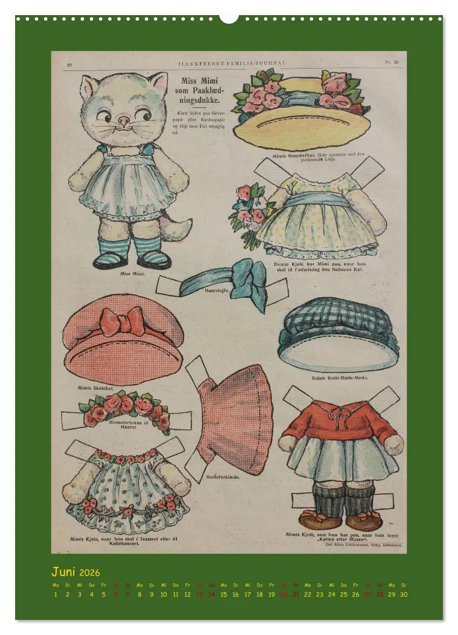 Bild: 9783516409116 | Dukke Lise Kalender - Anziehpuppen aus Papier (Wandkalender 2026...