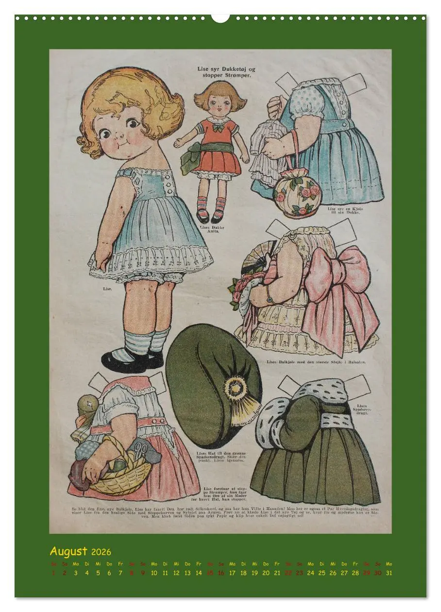 Bild: 9783516409116 | Dukke Lise Kalender - Anziehpuppen aus Papier (Wandkalender 2026...
