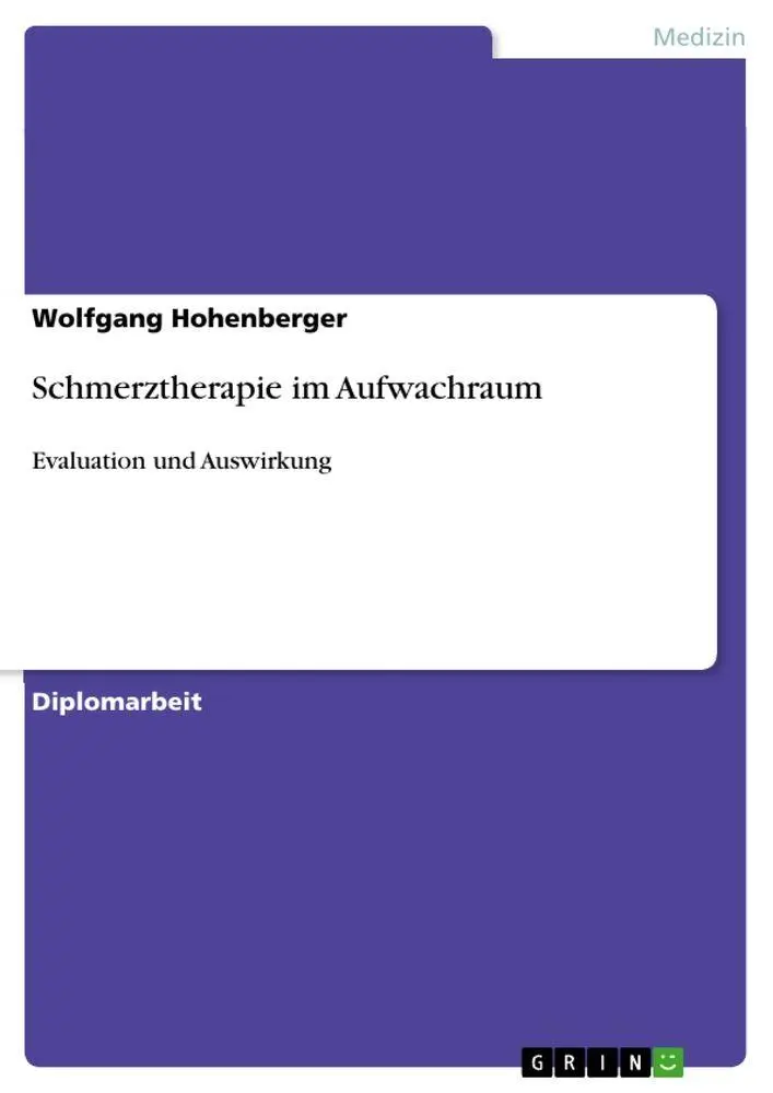 Cover: 9783640849116 | Schmerztherapie im Aufwachraum | Evaluation und Auswirkung | Buch