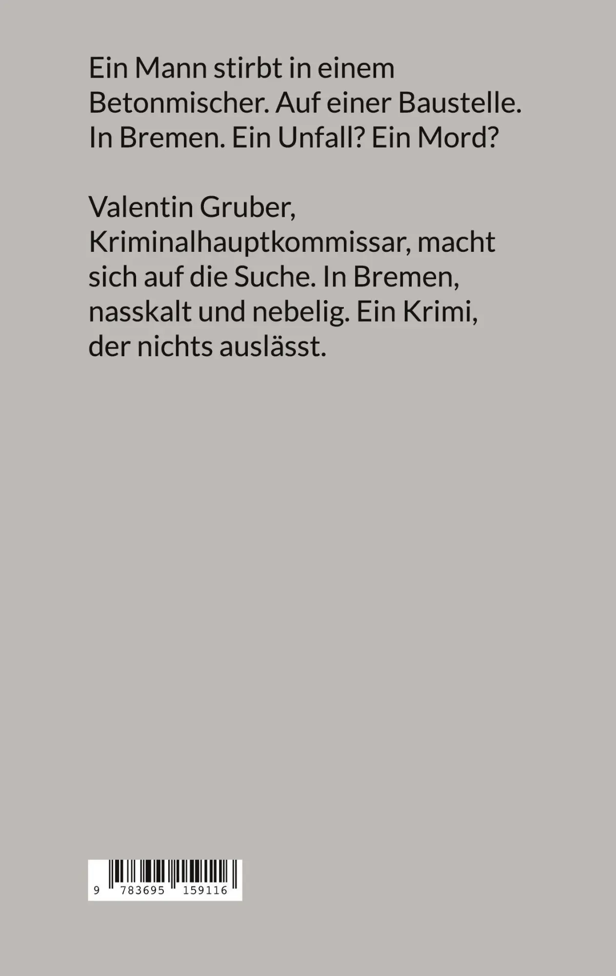 Rückseite: 9783695159116 | Der Tote im Betonmischer | Ein Baustellenkrimi | Valentin Gruber