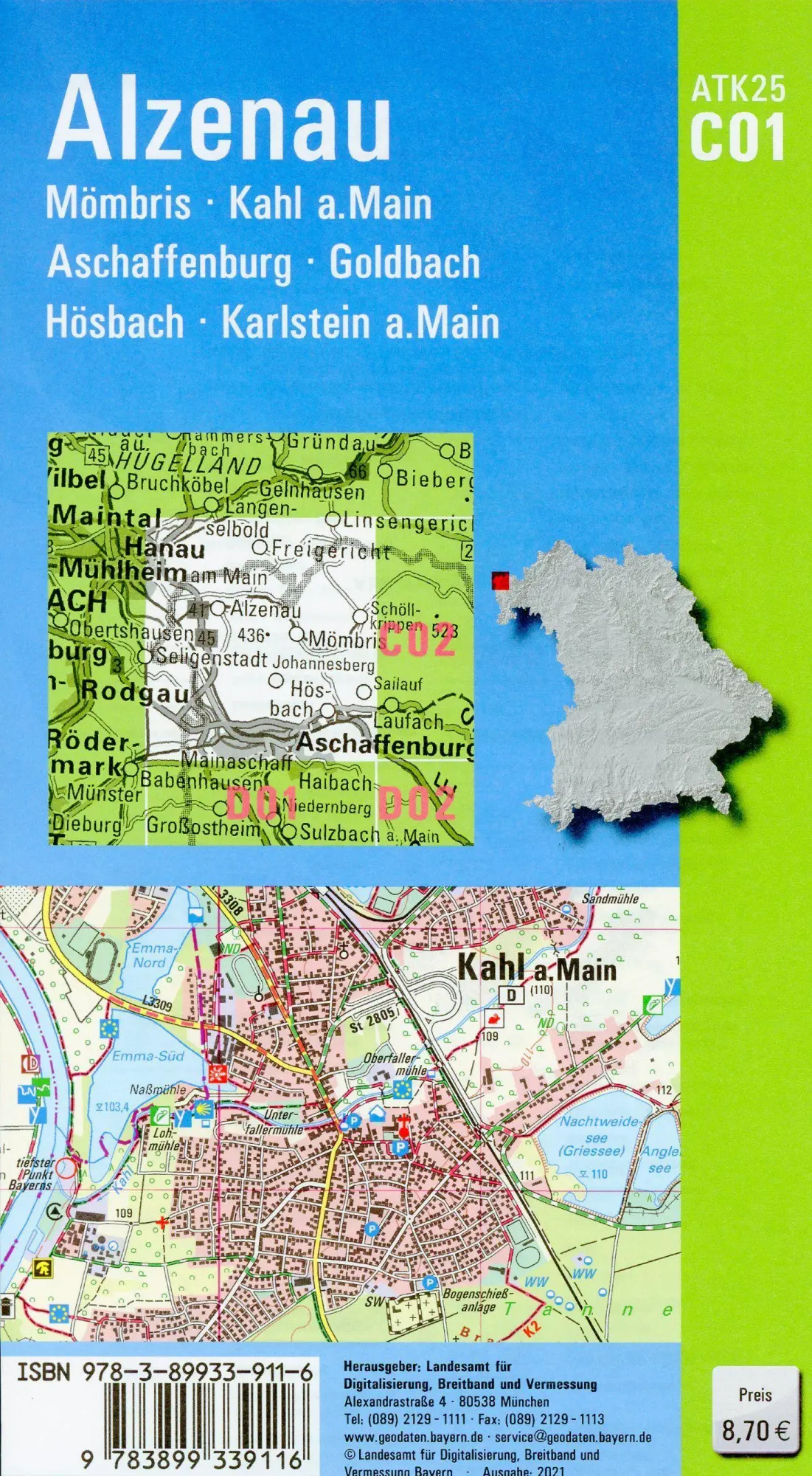 Bild: 9783899339116 | Alzenau 1 : 25 000 | Digitalisierung | (Land-)Karte | Deutsch | 2021