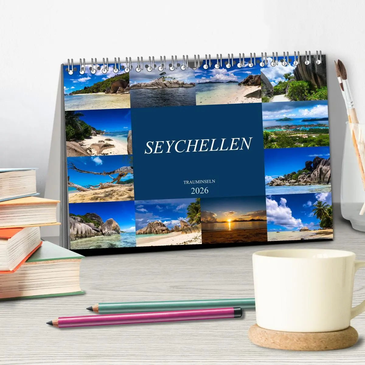 Bild: 9783457859216 | Trauminseln Seychellen (Tischkalender 2026 DIN A5 quer), CALVENDO...