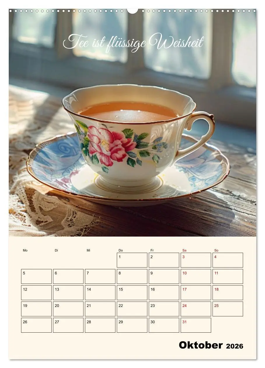 Bild: 9783516259216 | Du, mein geliebter Tee (hochwertiger Premium Wandkalender 2026 DIN...