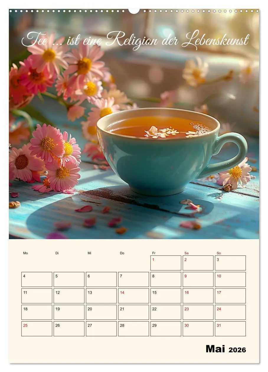 Bild: 9783516259216 | Du, mein geliebter Tee (hochwertiger Premium Wandkalender 2026 DIN...