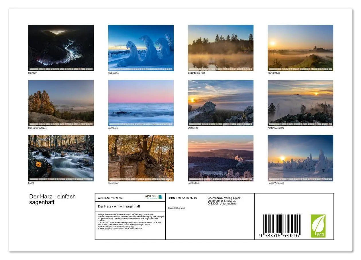Bild: 9783516639216 | Der Harz - einfach sagenhaft (Wandkalender 2026 DIN A4 quer),...
