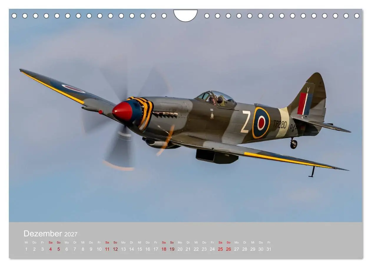 Bild: 9783569589216 | Fliegende Legenden - Warbirds (Wandkalender 2027 DIN A4 quer),...