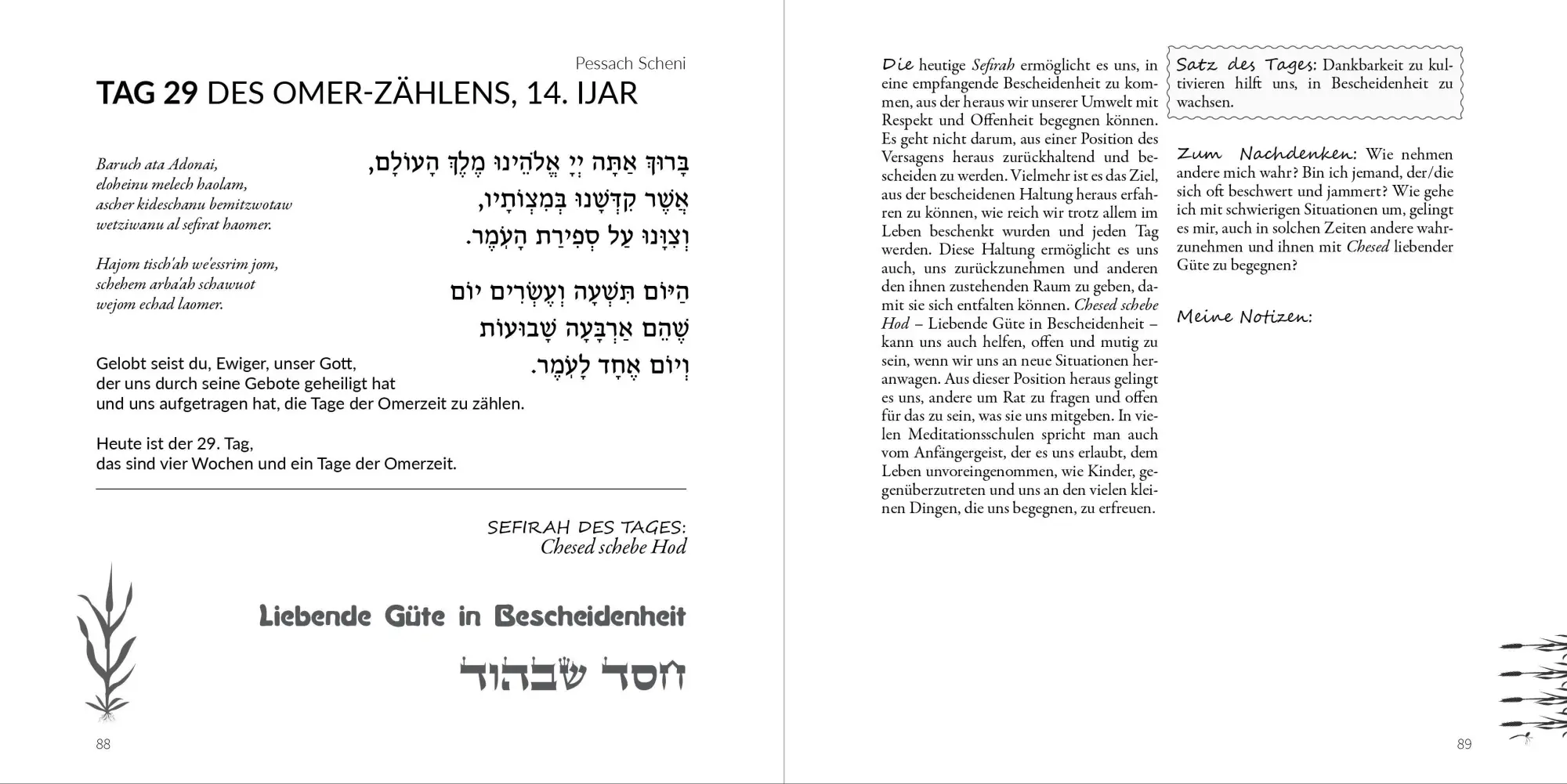 Bild: 9783949819216 | Omer-Kalender | 49 Meditationen zu spirituellem Wachstum | Hana Gross