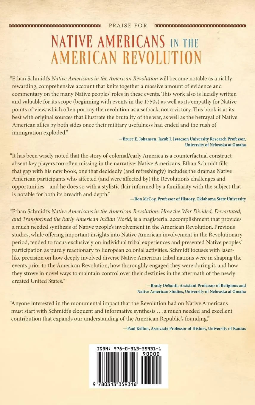 Rückseite: 9780313359316 | Native Americans in the American Revolution | Ethan Schmidt | Buch