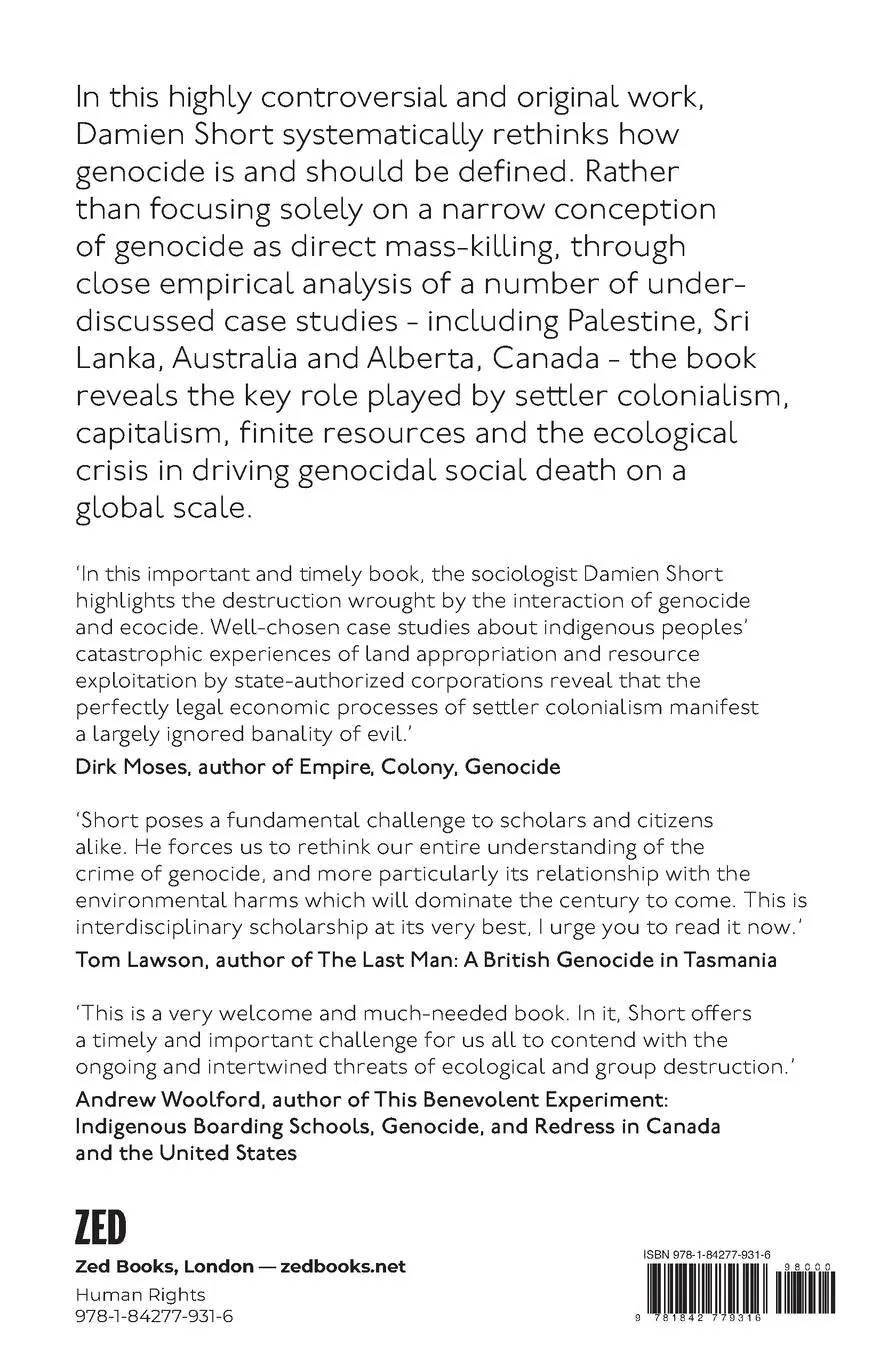 Rückseite: 9781842779316 | Redefining Genocide | Settler Colonialism, Social Death and Ecocide
