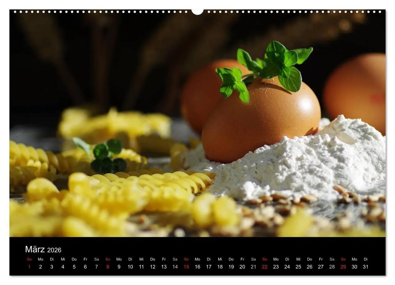 Bild: 9783516179316 | Pasta Kreationen (Wandkalender 2026 DIN A2 quer), CALVENDO...
