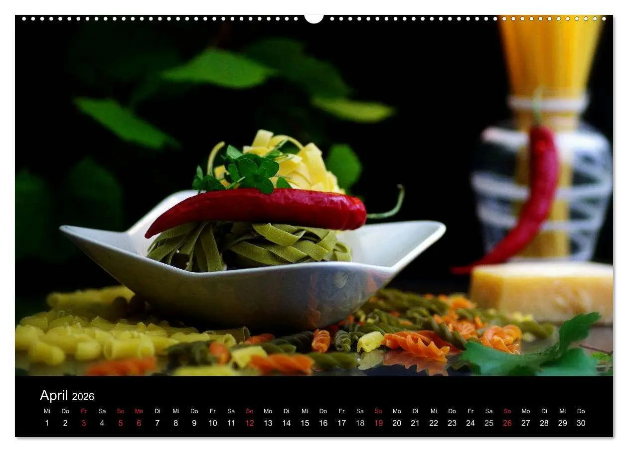 Bild: 9783516179316 | Pasta Kreationen (Wandkalender 2026 DIN A2 quer), CALVENDO...