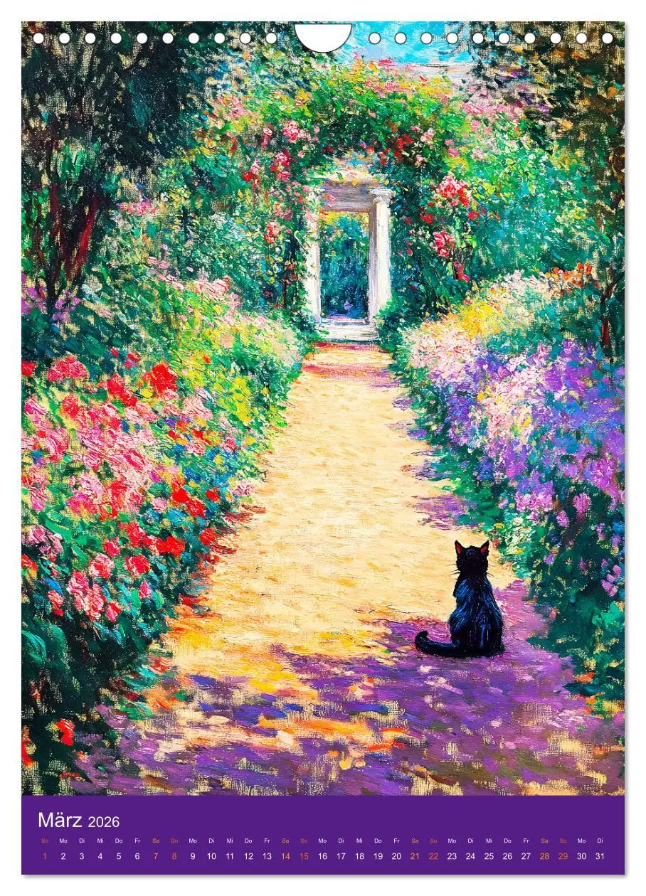 Bild: 9783516249316 | Katzen und Kunst - Samtige Herrscher der impressionistischen Gärten...