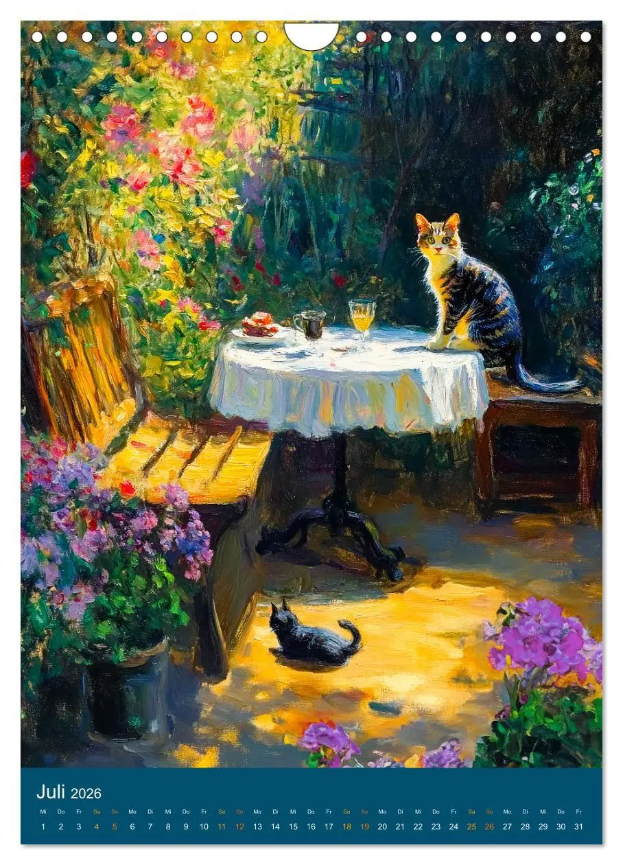 Bild: 9783516249316 | Katzen und Kunst - Samtige Herrscher der impressionistischen Gärten...