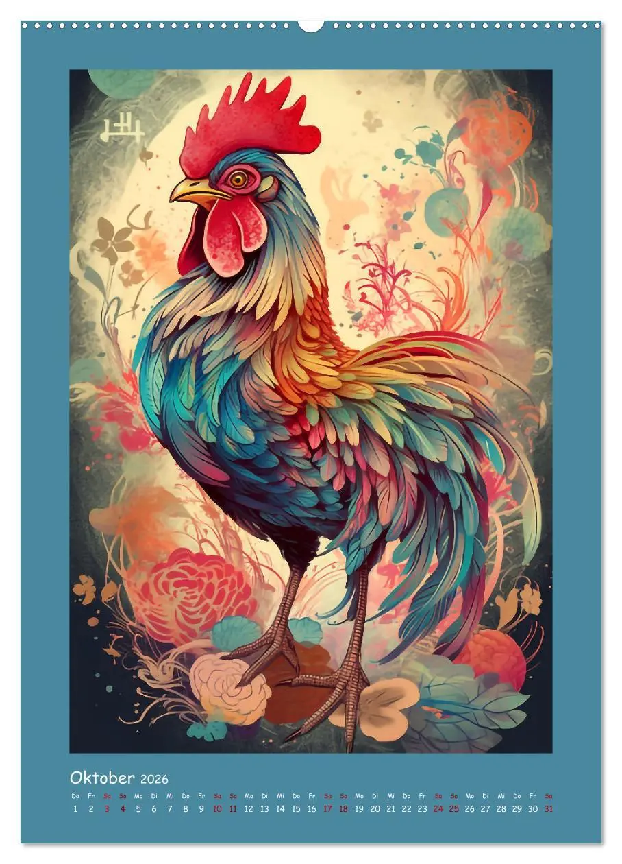 Bild: 9783516319316 | Chinesischer Tierkreis (hochwertiger Premium Wandkalender 2026 DIN...