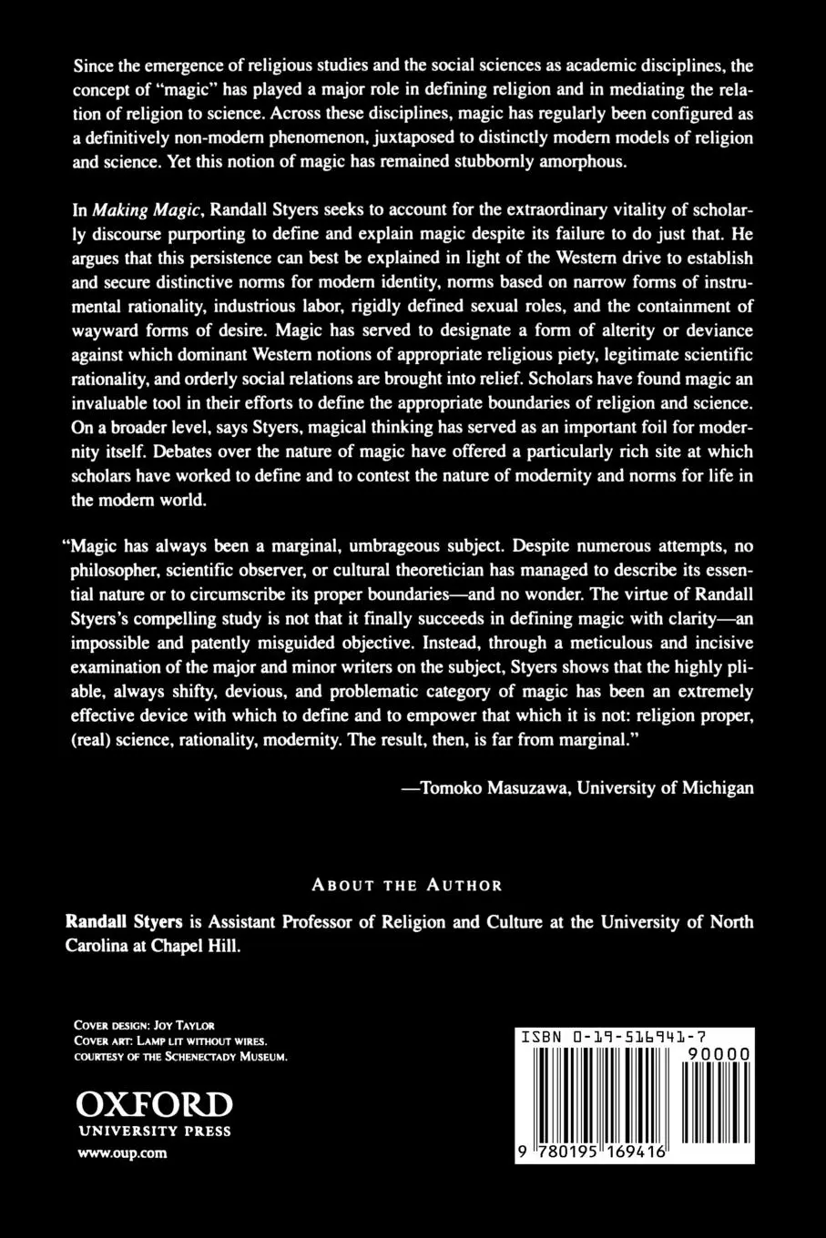Rückseite: 9780195169416 | Making Magic | Religion, Magic, and Science in the Modern World | Buch
